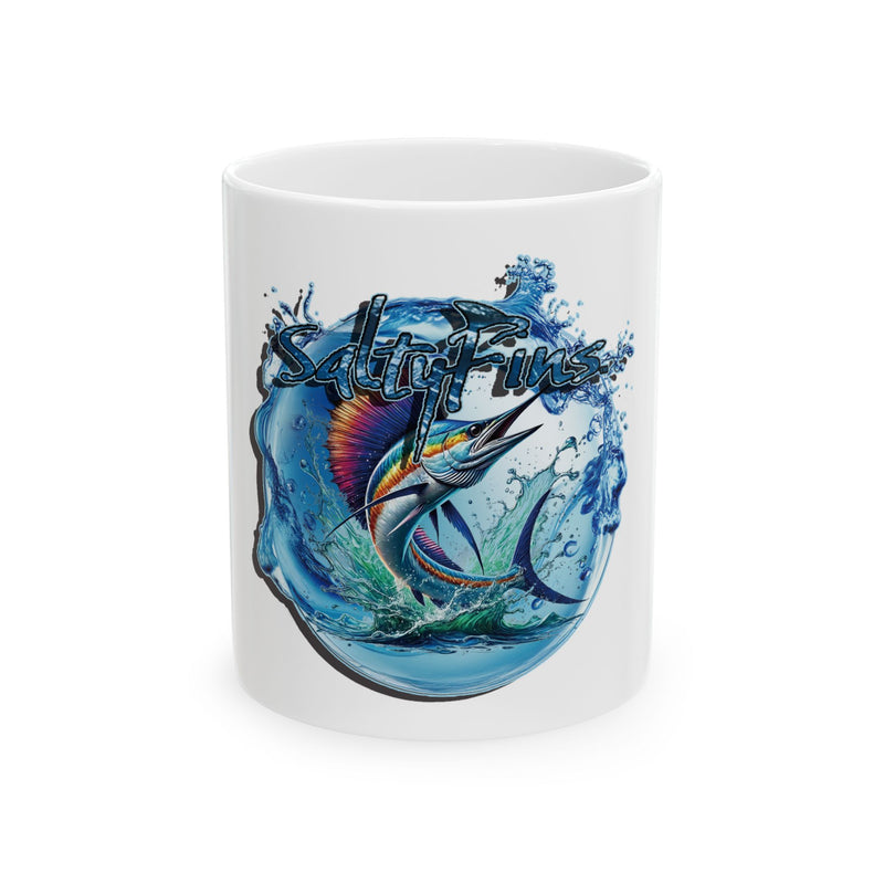 Marlin In Nbubble  Colorful Game Fish Coffee Cup (11oz/15oz)