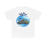 Underwater Barracuda Bubble Design  | Men's Tee | Ocean Fantasy Tee