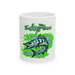 Saltwater Fishing Mug – "Salty Fins" Ceramic Coffee Cup (11oz & 15oz)