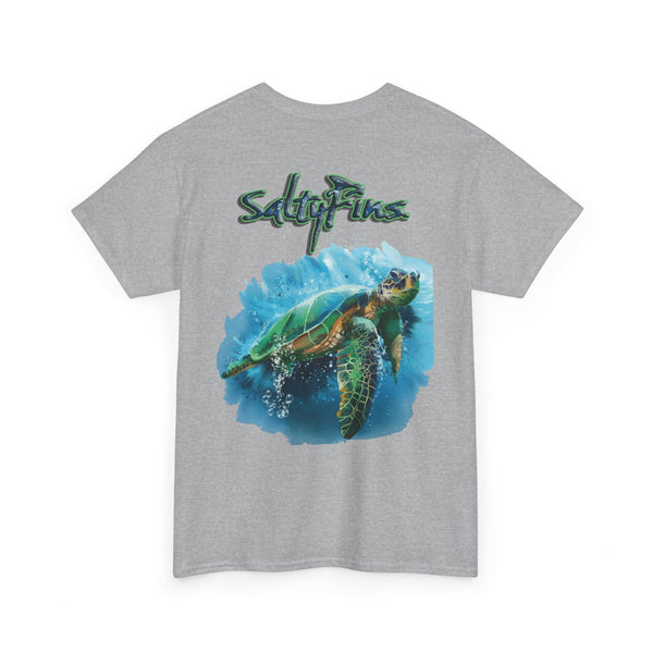 Salty Fins Sea Turtle Design  T-Shirt | Men's Tee | Ocean Fantasy Tee