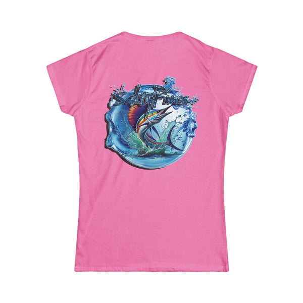 Marlin in Bubble Design | Women's White Tee | Ocean Fantasy Tee