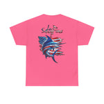American Blue Marlinwith Logo Design T-Shirt | Men's Tee | Ocean Fantasy Tee
