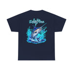 Blue Marlin neon blue design  T-Shirt | Men's Tee | Ocean Fantasy Tee