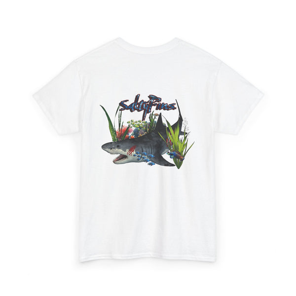 Bloody Shark Tif File Picture - No Oval, No Shark Shadow Design  T-Shirt | Men's Tee | Ocean Fantasy Tee