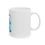 Blue Marlin Neon Blue Ceramic Mug, (11oz, 15oz)