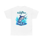 Blue Marlin neon blue design  T-Shirt | Men's Tee | Ocean Fantasy Tee