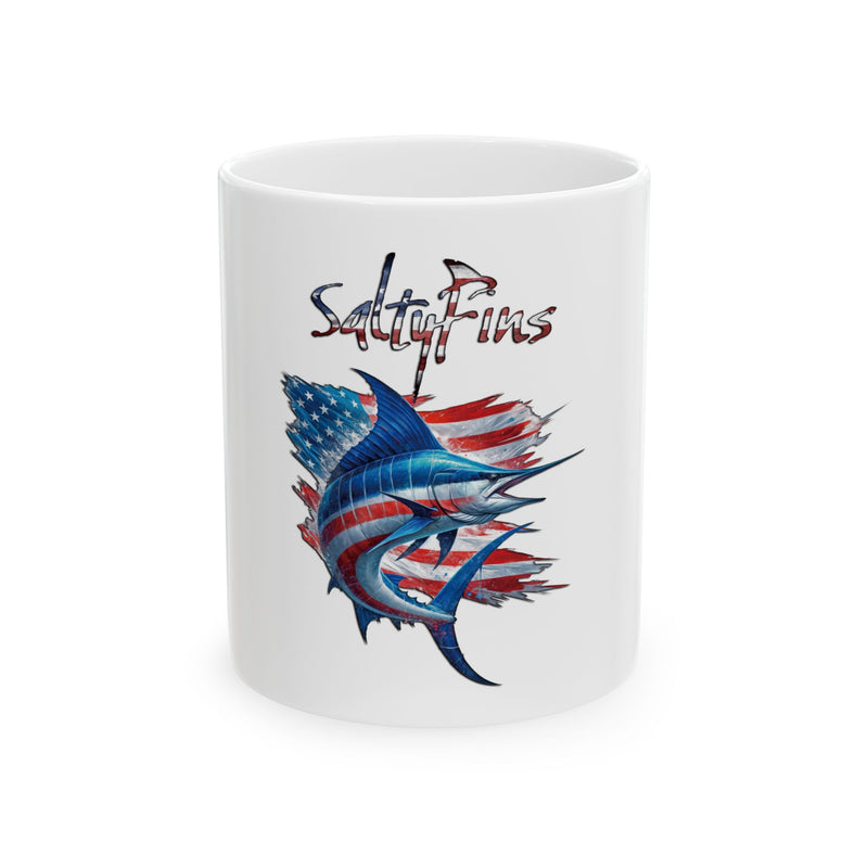 Salt of Fins American Marlin Ceramic Mug (11oz & 15oz)