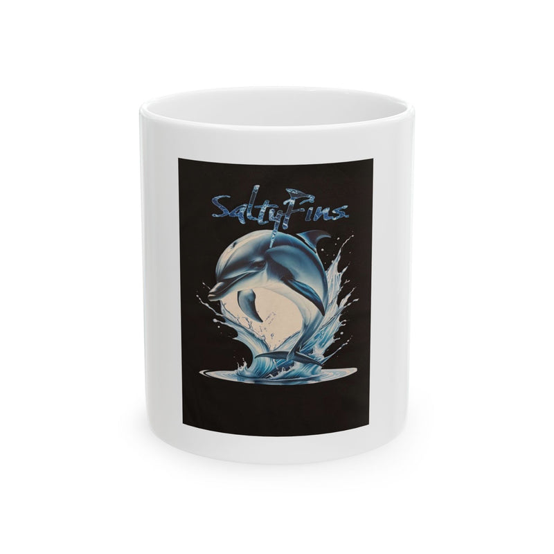 Salty Fins Dolphin Ceramic Mug (11oz & 15oz)
