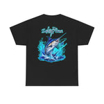 Blue Marlin neon blue design  T-Shirt | Men's Tee | Ocean Fantasy Tee