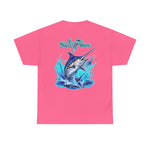 Blue Marlin neon blue design  T-Shirt | Men's Tee | Ocean Fantasy Tee
